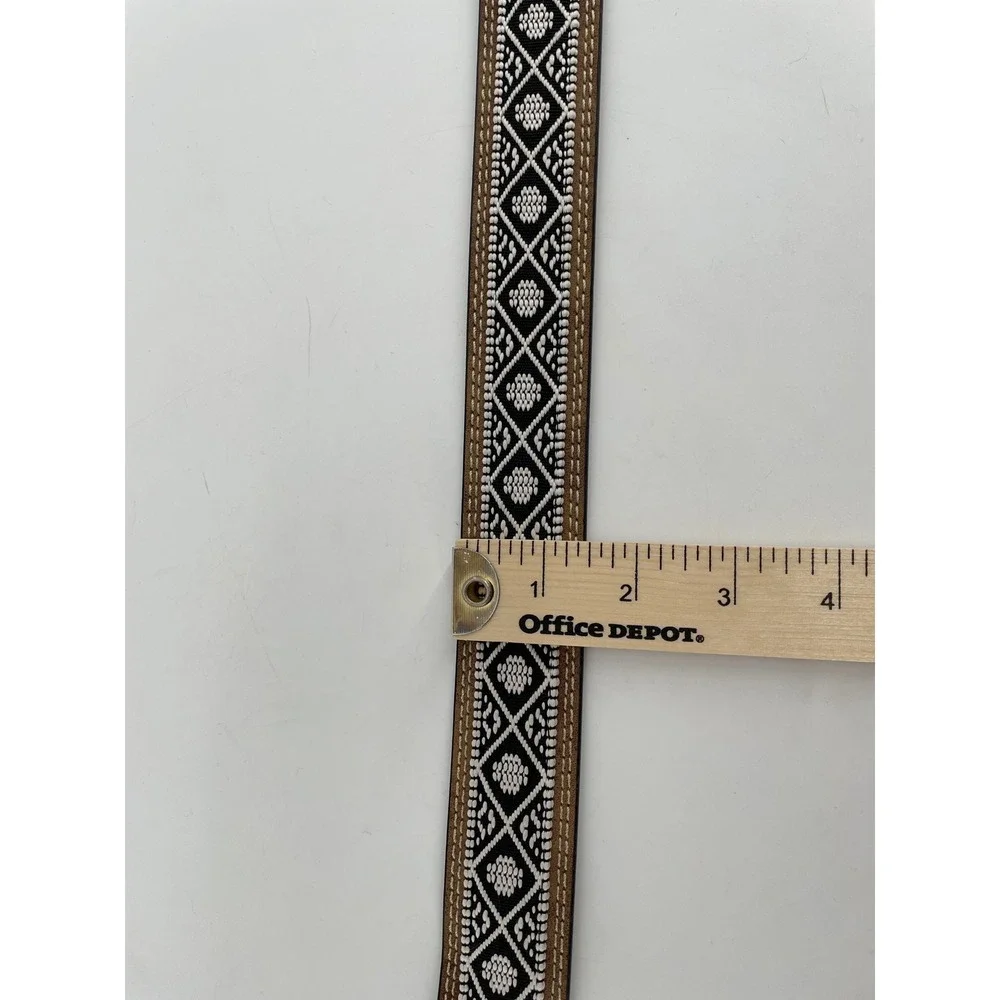 Western Belt Womens Large Leather Tan Brown Artsy Boho Cowgirl Southwestern